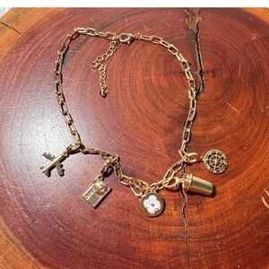 Travel Charm Necklace Costume Jewelry Gold Plated‎